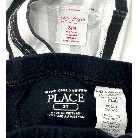 Baby Girl's Clothes - 4 Pair of Leggings and 1 Sweatshirt - Sizes 2T and 24 Mont - Picture 9 of 10